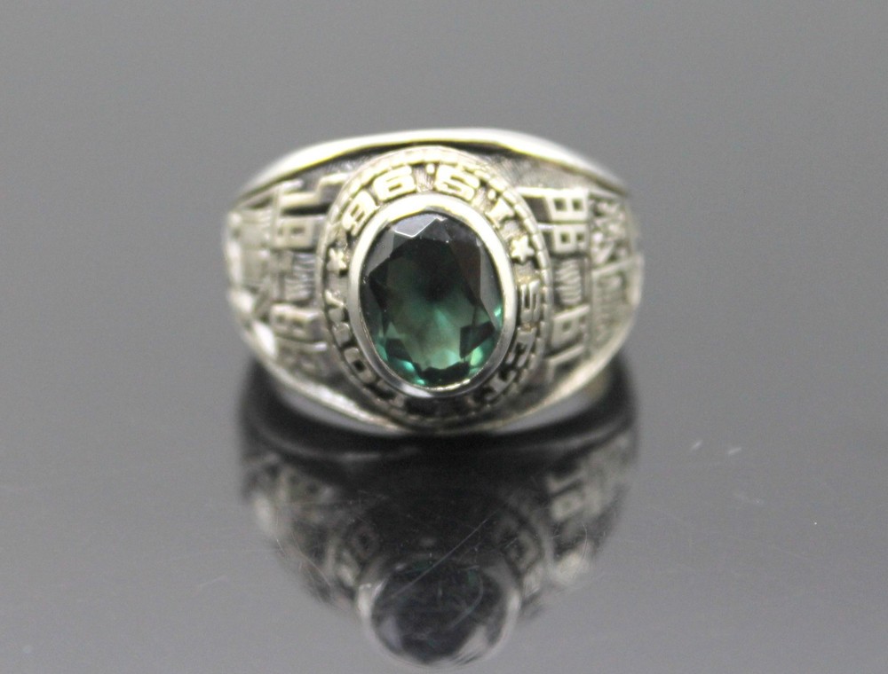 SETH LOW MIDDLE SCHOOL 1998 SOLID STERLING SILVER RING SIZE 9.75'