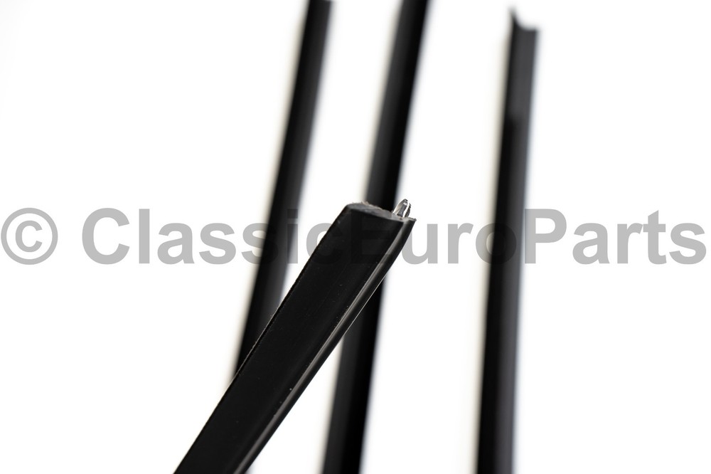 Front Rear side window outer seals weatherstrip scraper for BMW E30 Convertible