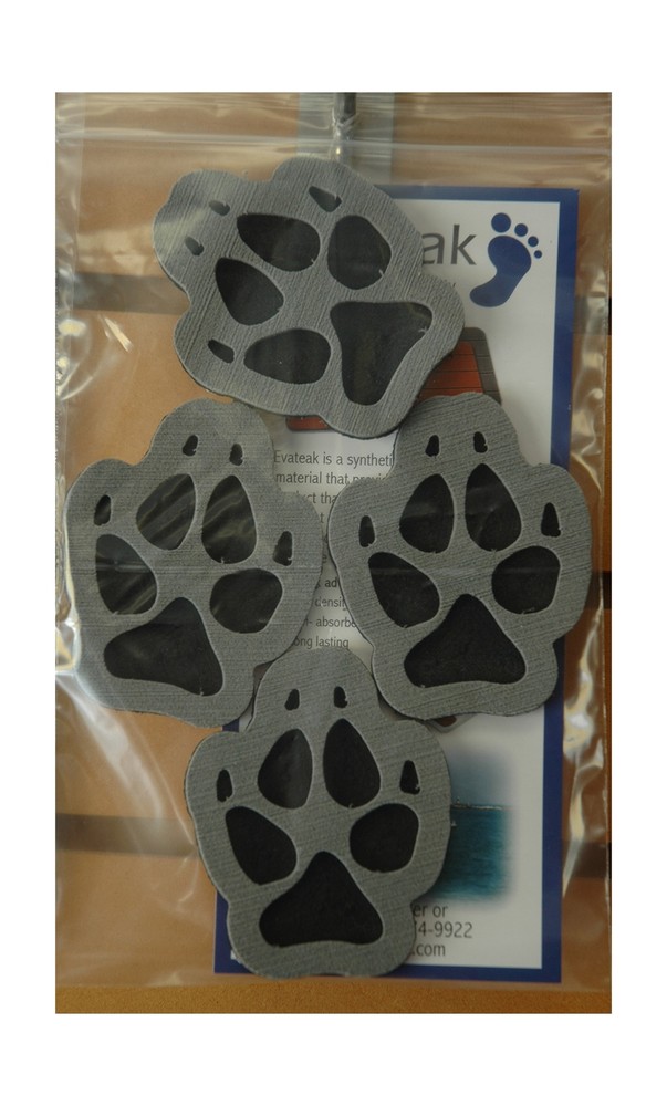 Toejamr Stomp Pads - 4 Puppy Paws - Gray