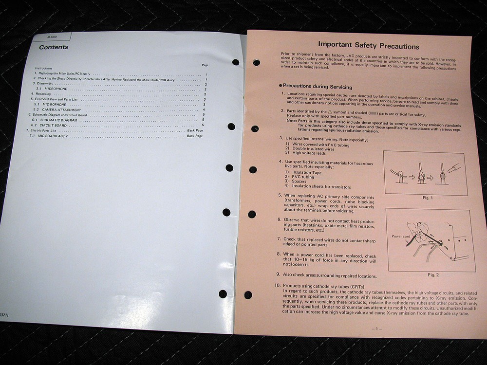 JVC Super-Directional Microphone M-K50 Manual