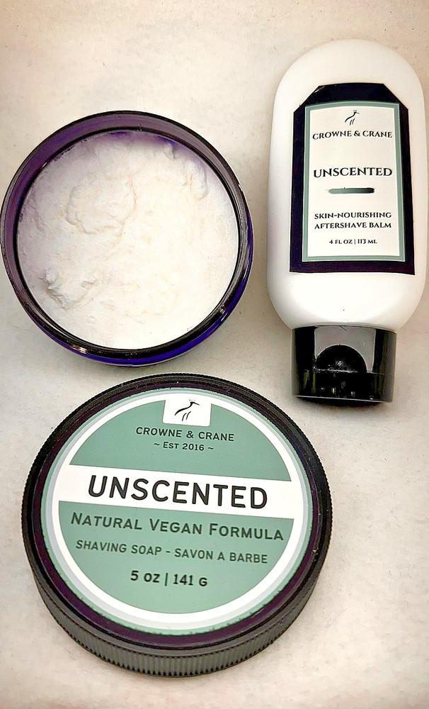 Crowne & Crane - Unscented - Shaving Soap & Aftershave Balm