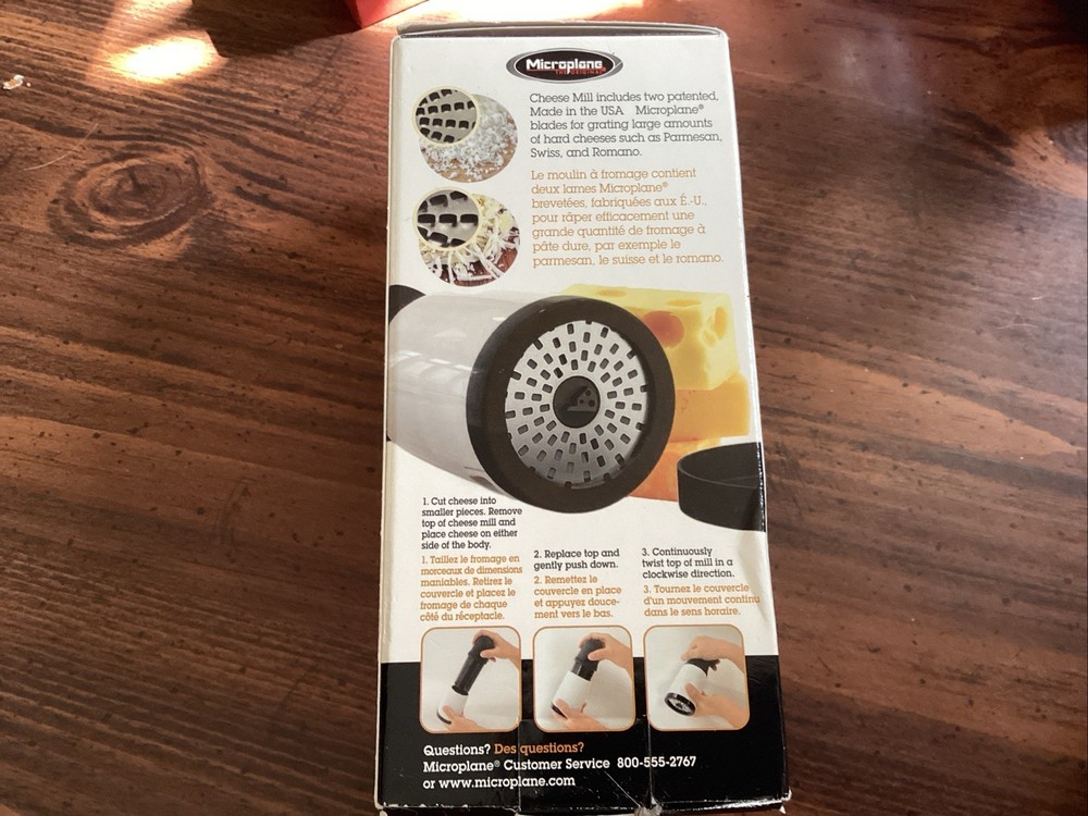 Microplane Cheese Mill Stainless and Black