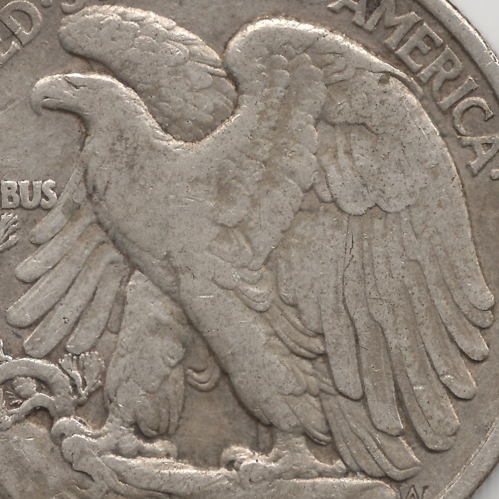1918 D Walking Liberty Half Dollar, VF