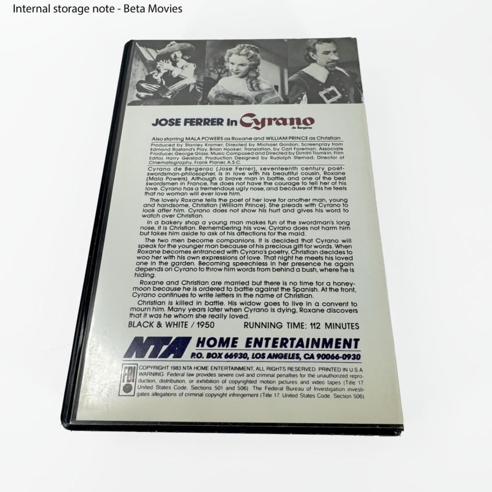Cyrano de Bergerac - Beta Tape - Open