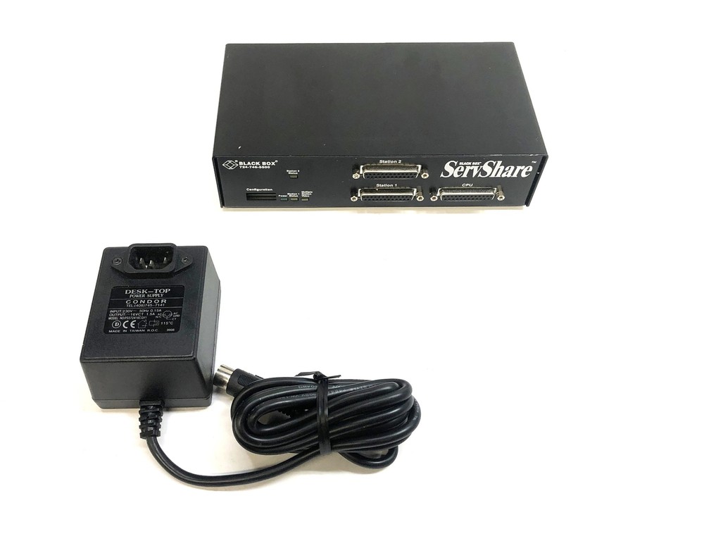 Black Box ServShare Two-Port ServSwitch KVM Switch KV752AE NOS