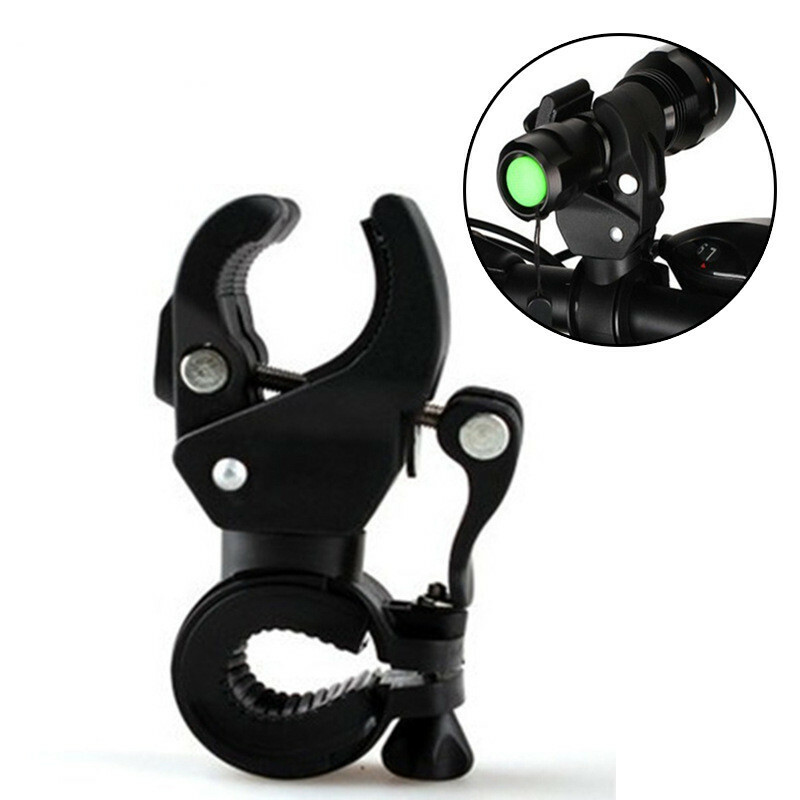 Bike Flashlight Mount Holder 90º Rotation Adjustable Bicycle Flashlight Holder