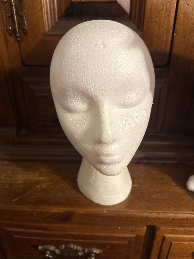 1 Piece White Styrofoam Mannequin Head For Wigs