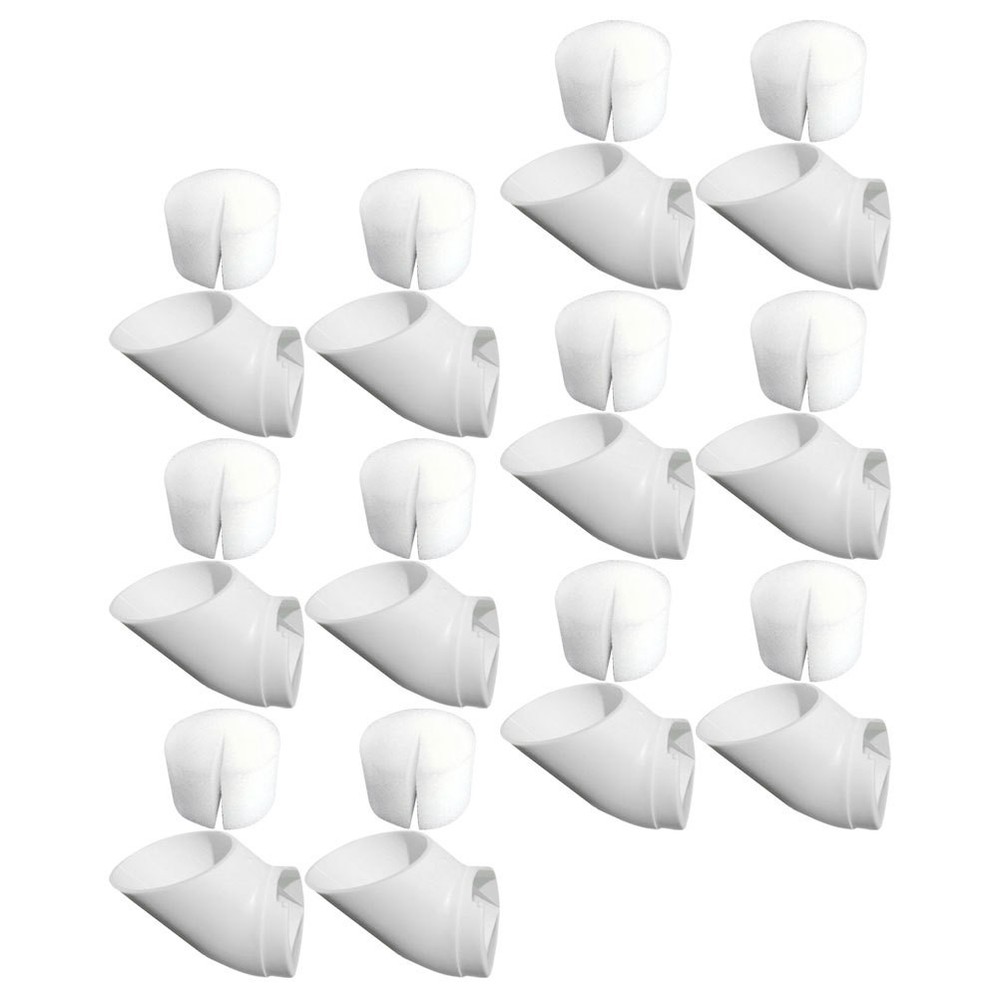 24 Pcs Plastic Hydroponic Plant Cups With Sponge For Vertical Hydroponic Growing