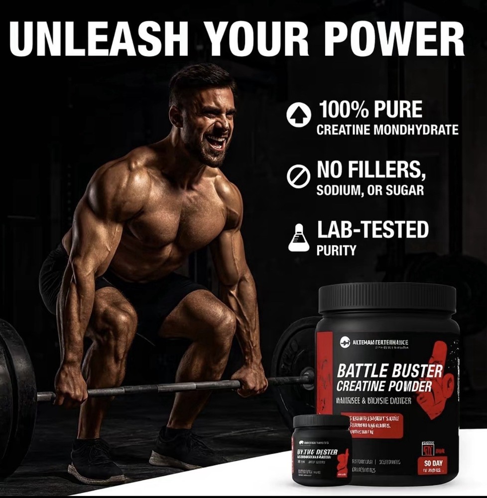 Creatine Monohydrate Powder for Strength Muscle Growth & Performance