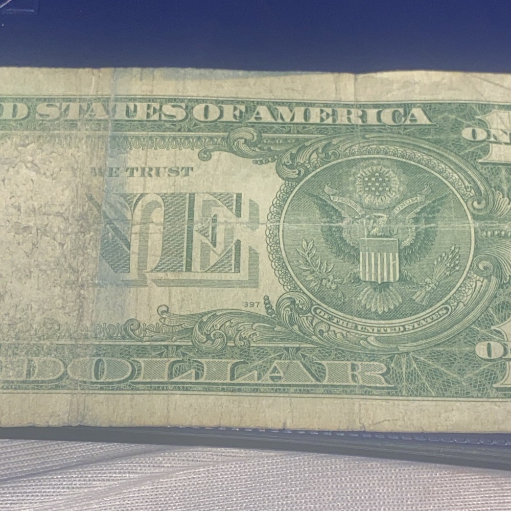1957-A $1 ONE DOLLAR SILVER CERTIFICATE “INKING ERROR”