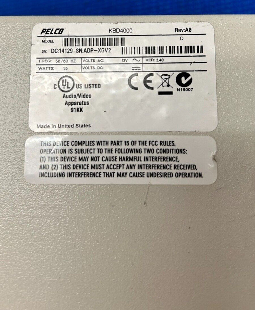 Pelco KBD4000 Multiplexer Keyboard Controller (Qty 2)