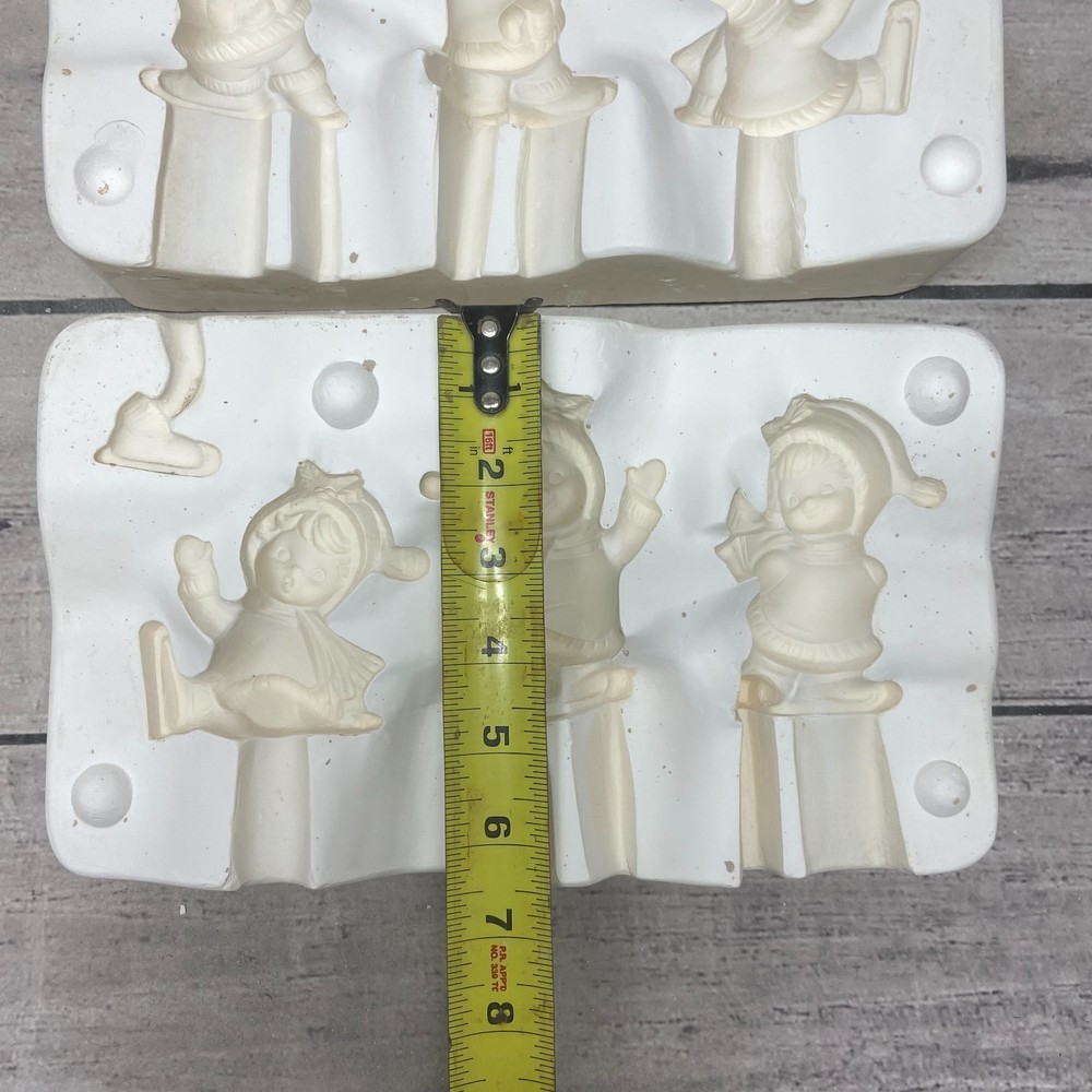 Macky Hobby Molds Ceramic Casting Mold Three Pixy Skaters #325