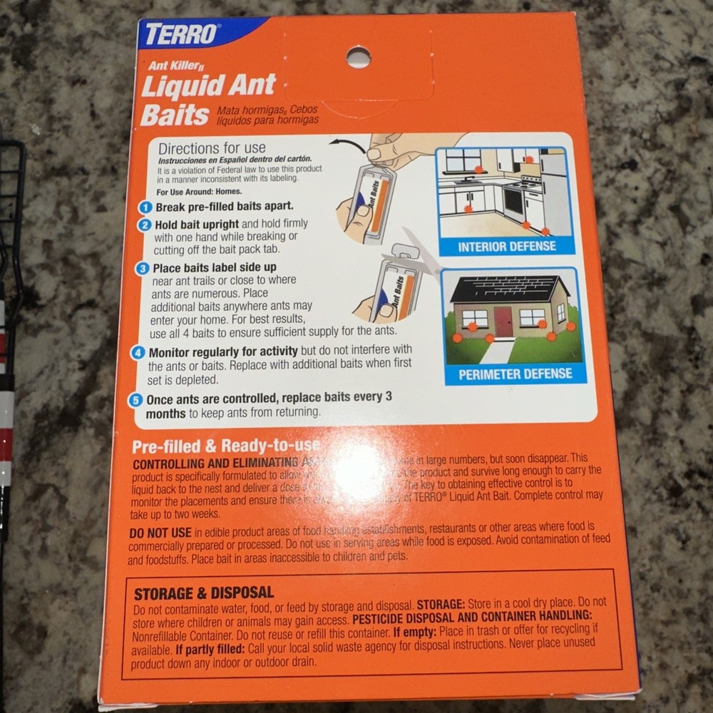 Terro Ant Killer Liquid Ant Baits 4 Bait Stations