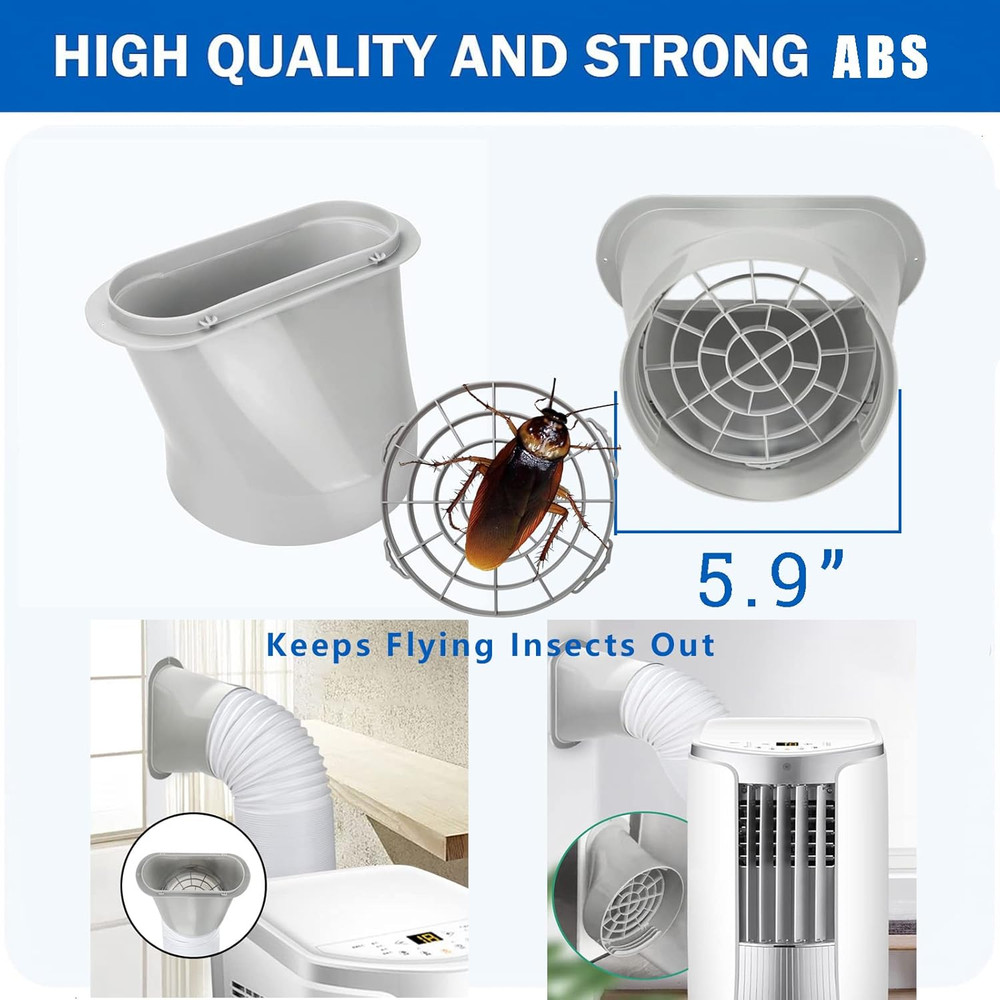 Portable AC Window Vent Kit, Adjustable Vertical/Horizontal Sliding Window Kit P