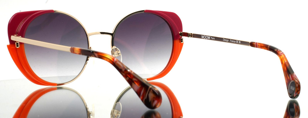 WOOW Super Wild 1 3053 Solid Raspberry Womens Gradient Sunglasses 49-18-140