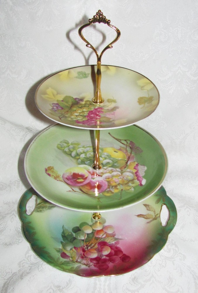 Custom Three Tier Cake Stand Made With Antique Plates Tea Party