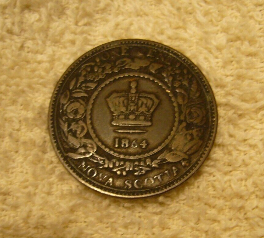 1864 Canada Nova Scotia One Cent Coin