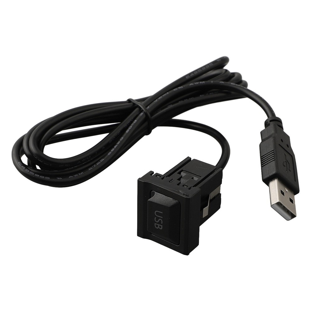 Car for DASH Flush Mount AUX USB Port Panel Dual USB Extension Adapter Cable