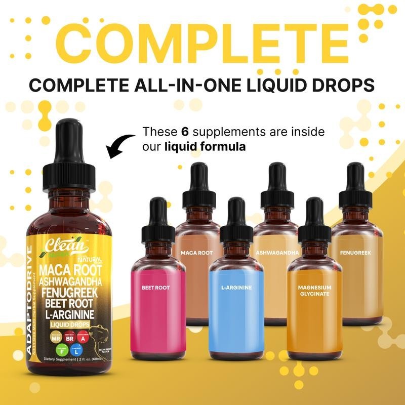 Organic Maca Root Liquid Drops with AshwagandhaFenugreek, Beet Root