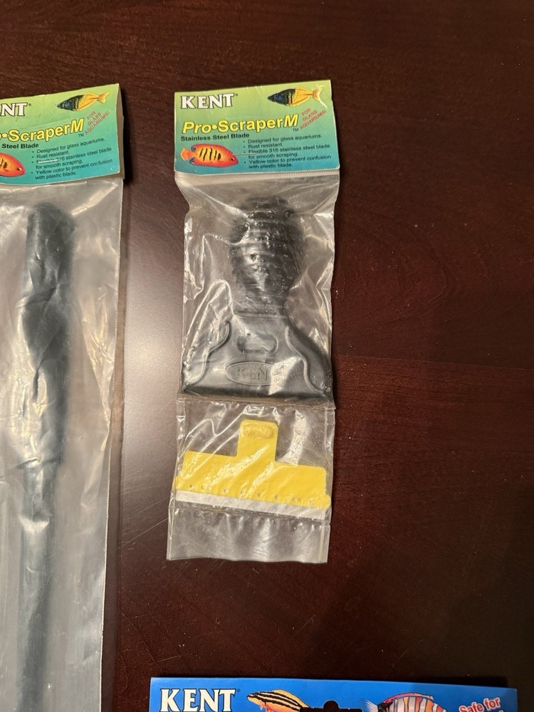 Original Kent Continuum AquaBlade M Algae Scraper Blade Cleaning Set + Mop -NEW
