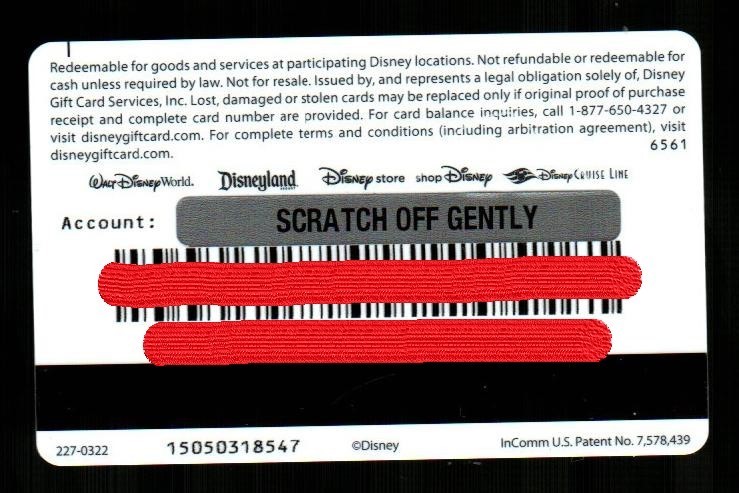 DISNEY Mickey Mouse ( 2022 ) Gift Card ( $0 )