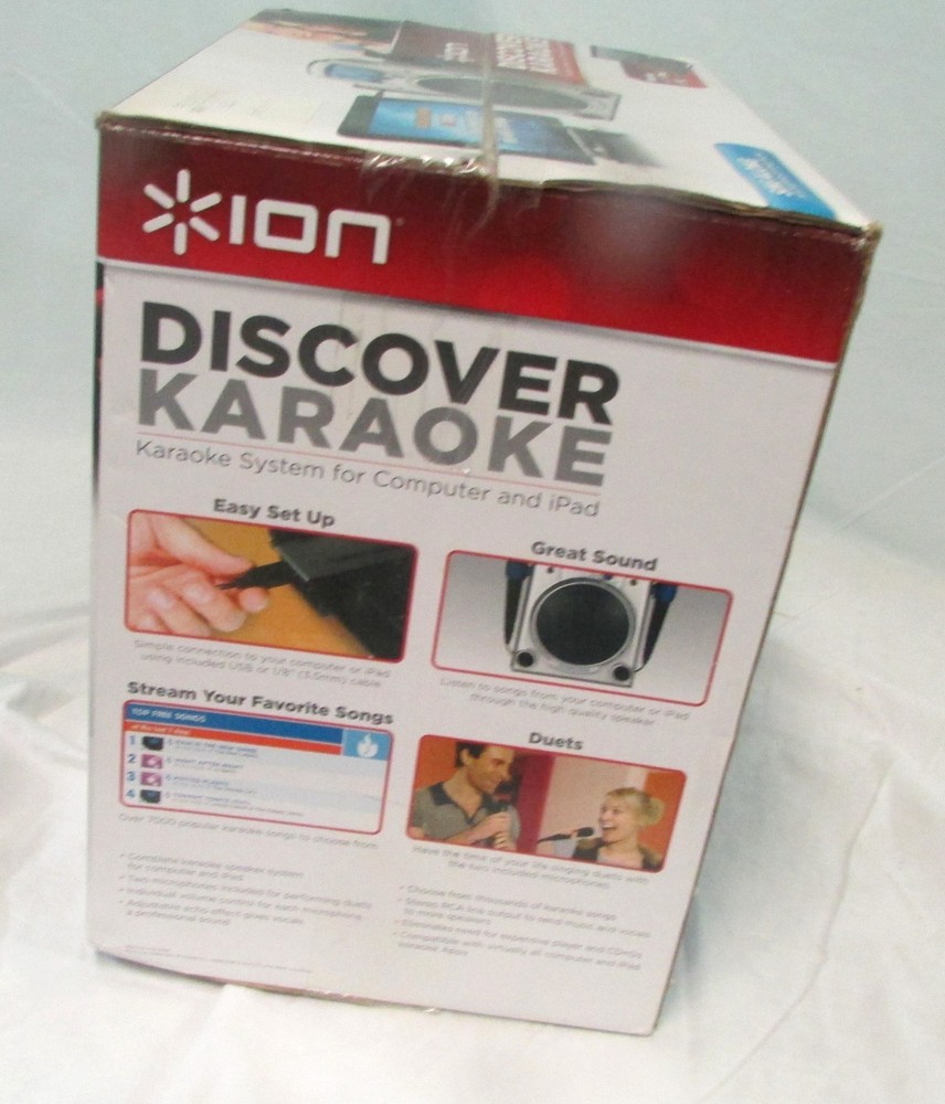 ION Karaoke System For Computer And iPad, NIB