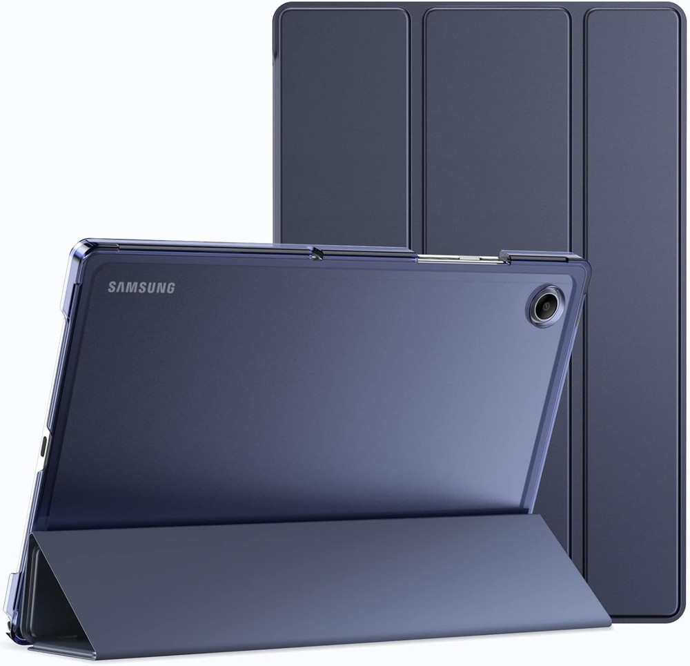 For Samsung Galaxy Tab A8 Case Cover with Translucent Back Flip Folio Armor,Navy