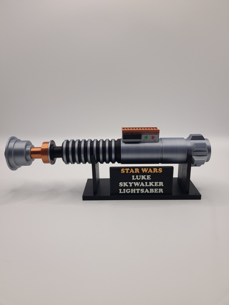 Luke Skywalker Lightsaber Replica w/ Display Stand 3D Printed