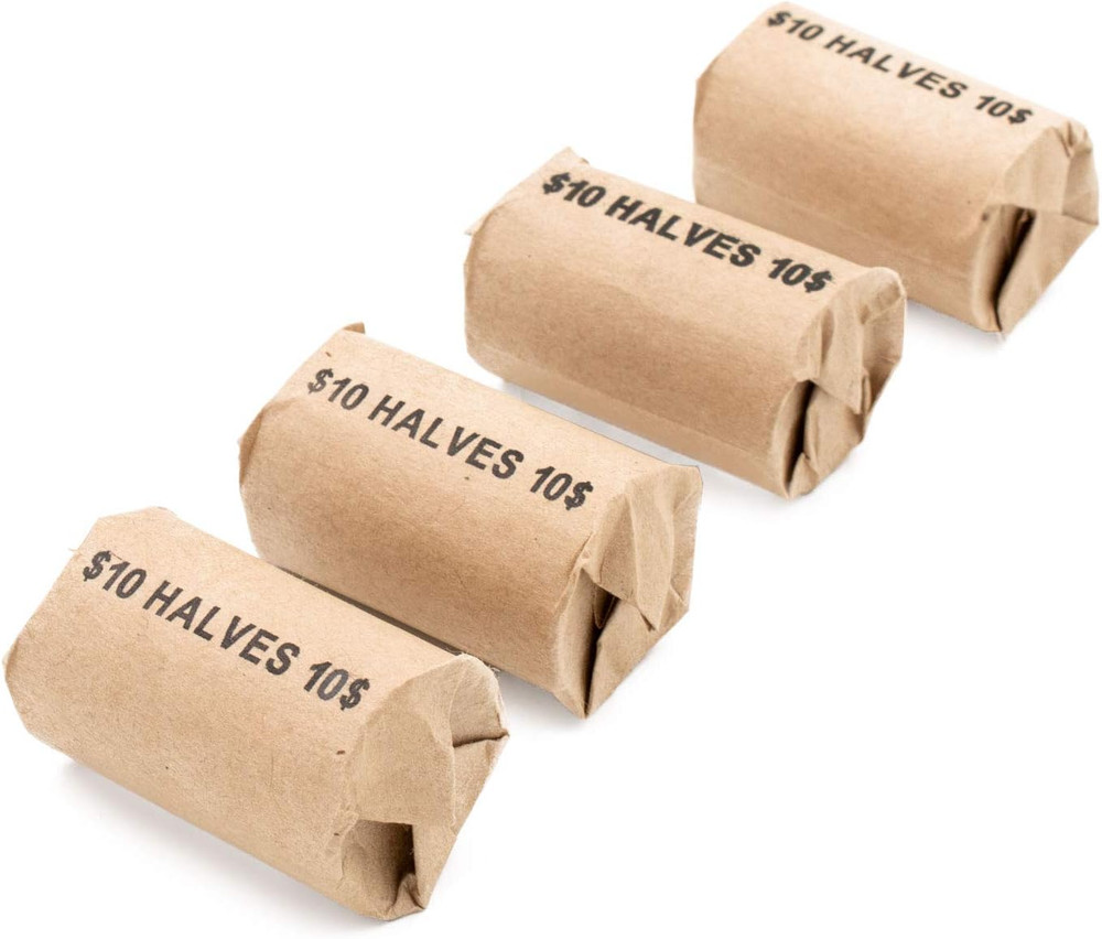 Half Dollar Flat Coin Wrappers, Solid Bundle of 100