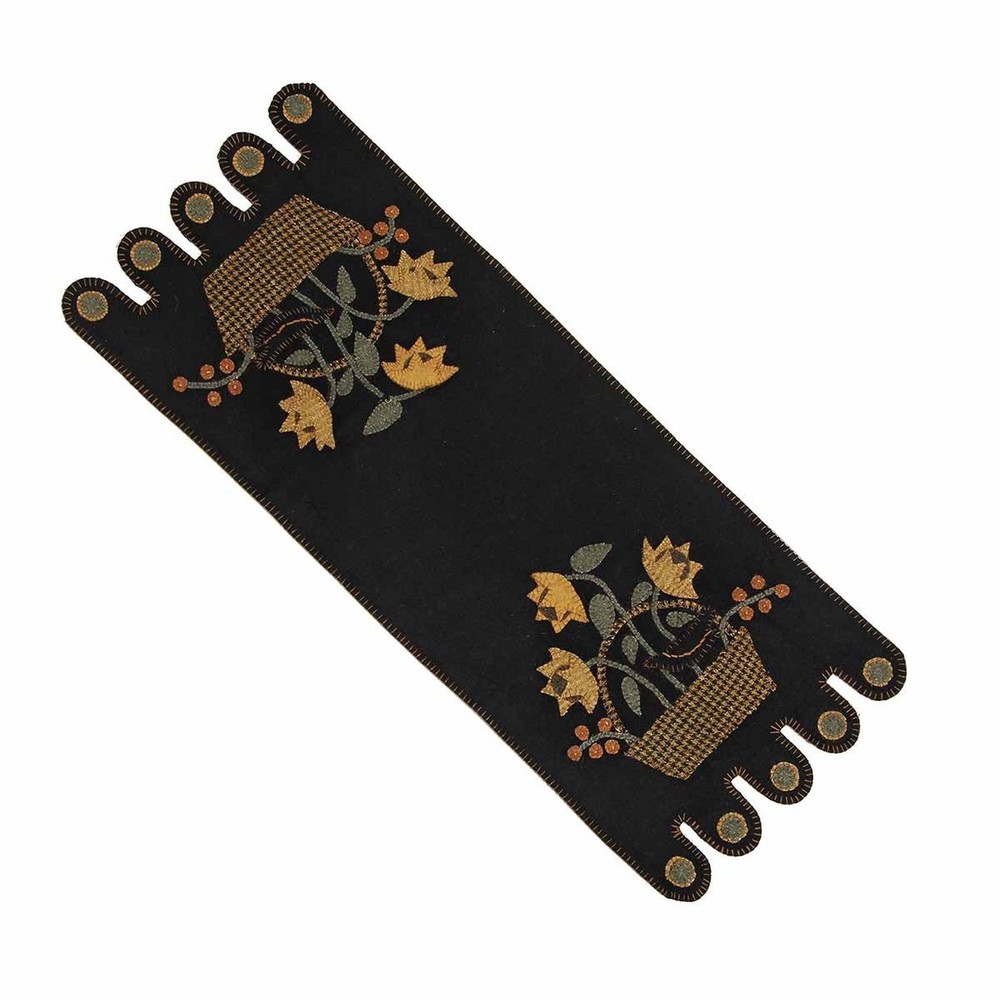 14" X 36" Crow in A Basket Table Runner,Multi