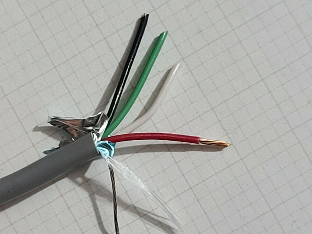 Carol E2034S 18/4C Shielded Bare Copper Sound/Security Cable Riser Gray /50ft