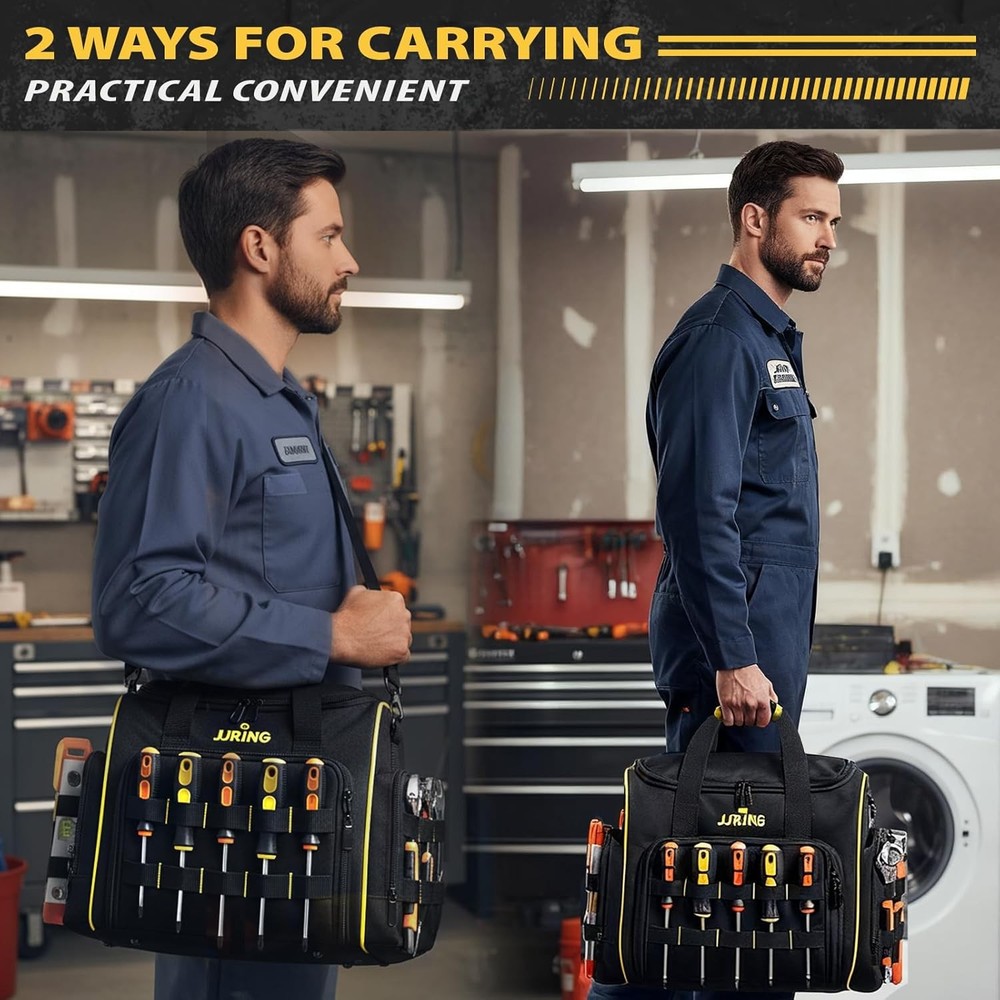 JJRING 2.0 Gen Tool Bag With 3 Removable Cases, Double Layers Tool Organizer