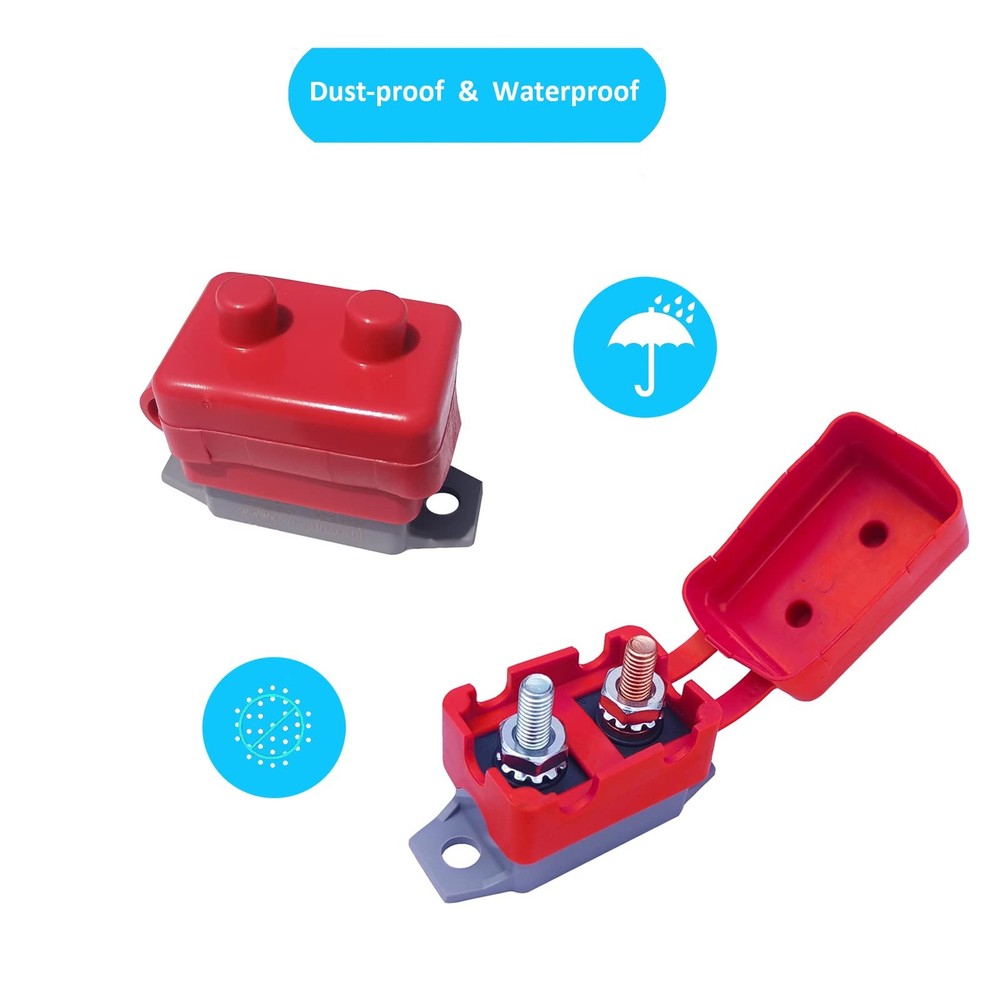 Tiwerlfe Stud Type Circuit Breakers Auto Reset Lengthwise Bracket Grey