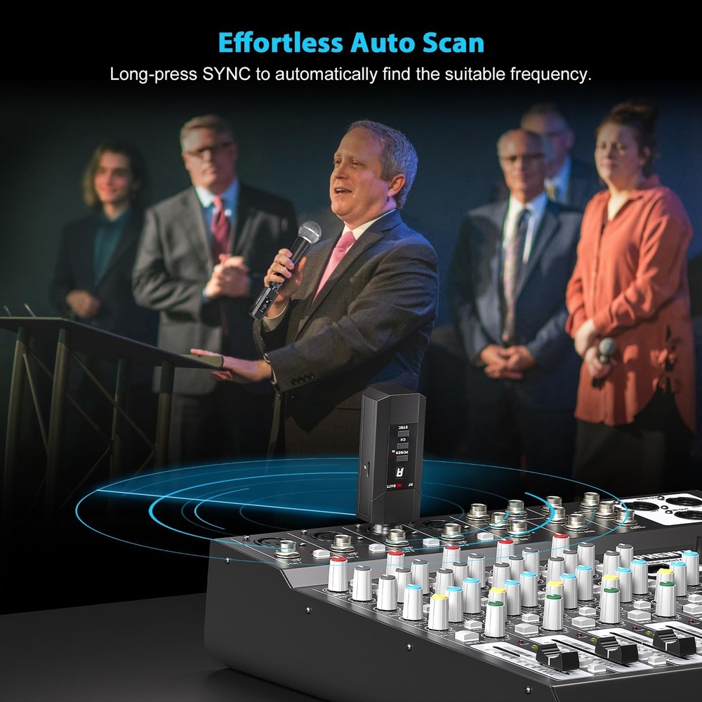 Phenyx Pro Plug-on XLR Wireless Transmitter Receiver System, Wired-to-Wireles...