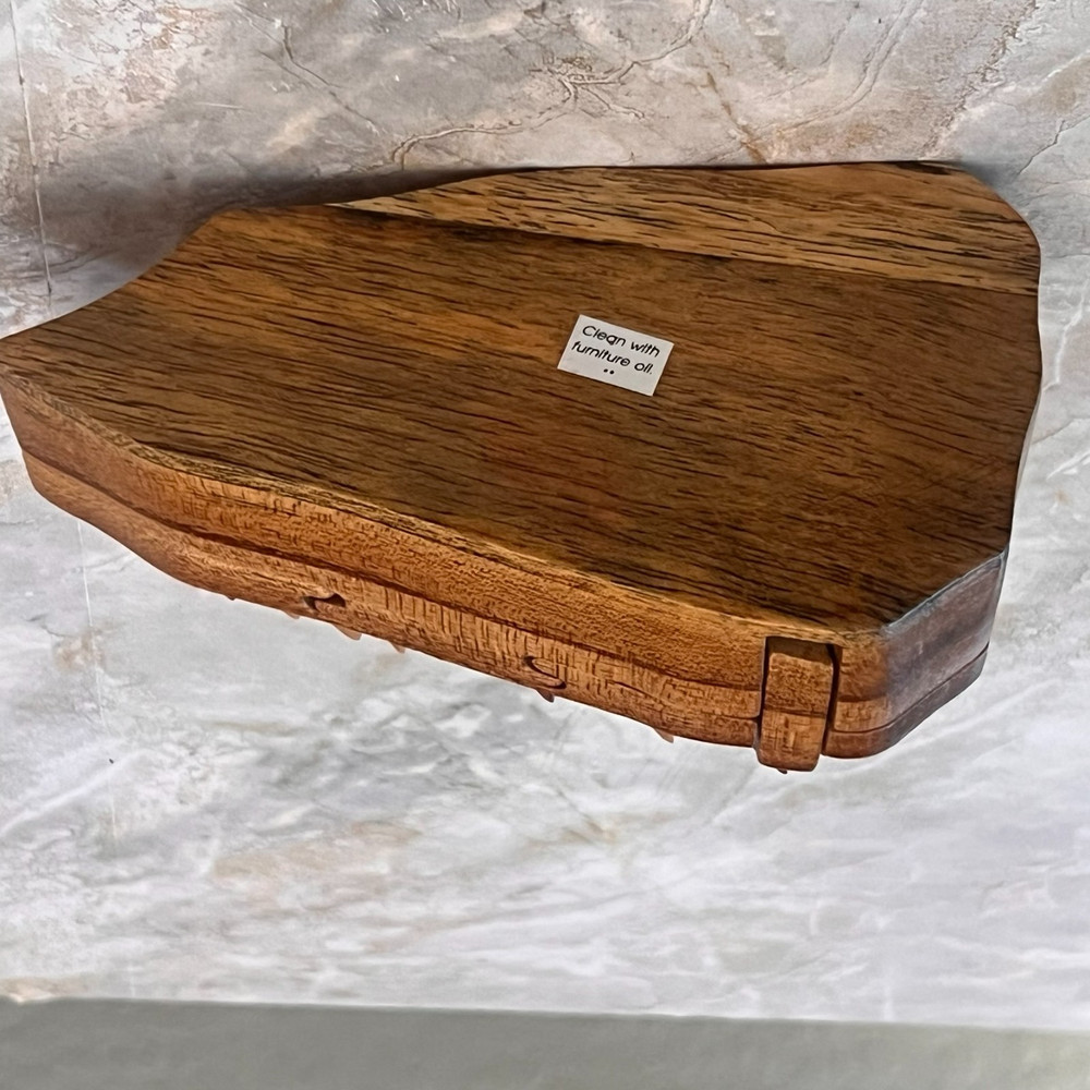 Pine Tree All Natural Exotic Woods Puzzle Box with Hidden Compartment