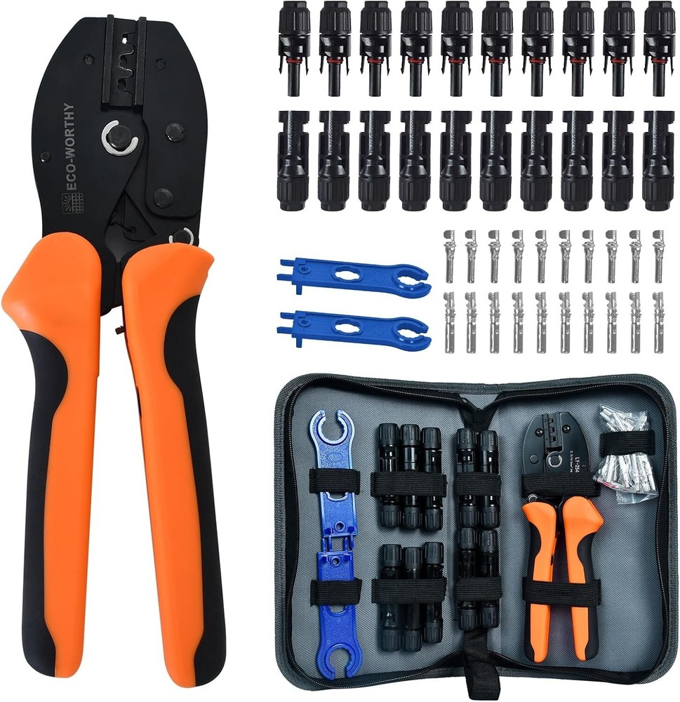 Complete Solar Installation Toolkit: Crimper, Connectors & Spanners – 13 PCS