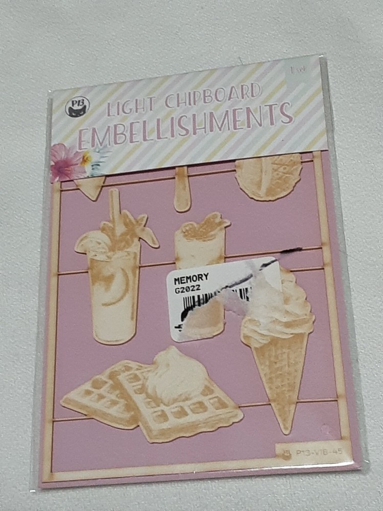 P13 Light Chipboard Embellishments Bundle 8 asst 4x6" frames w/engraved pieces
