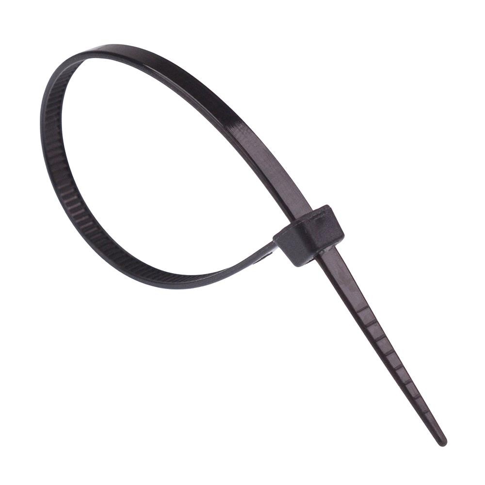 3.6mm x 140mm Black Zip Cable Tie - Pack of 100