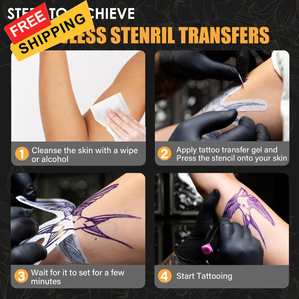 Neebol Tattoo Stencil Printer with LED Screen, Wireless Black