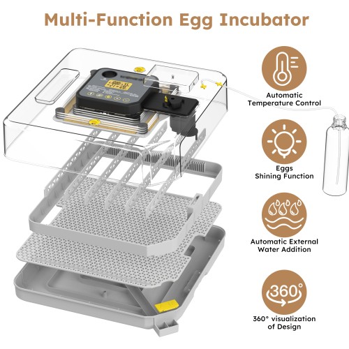 48 Egg Incubator for Hatching Chicken Automatic Egg Turning Humidity Control