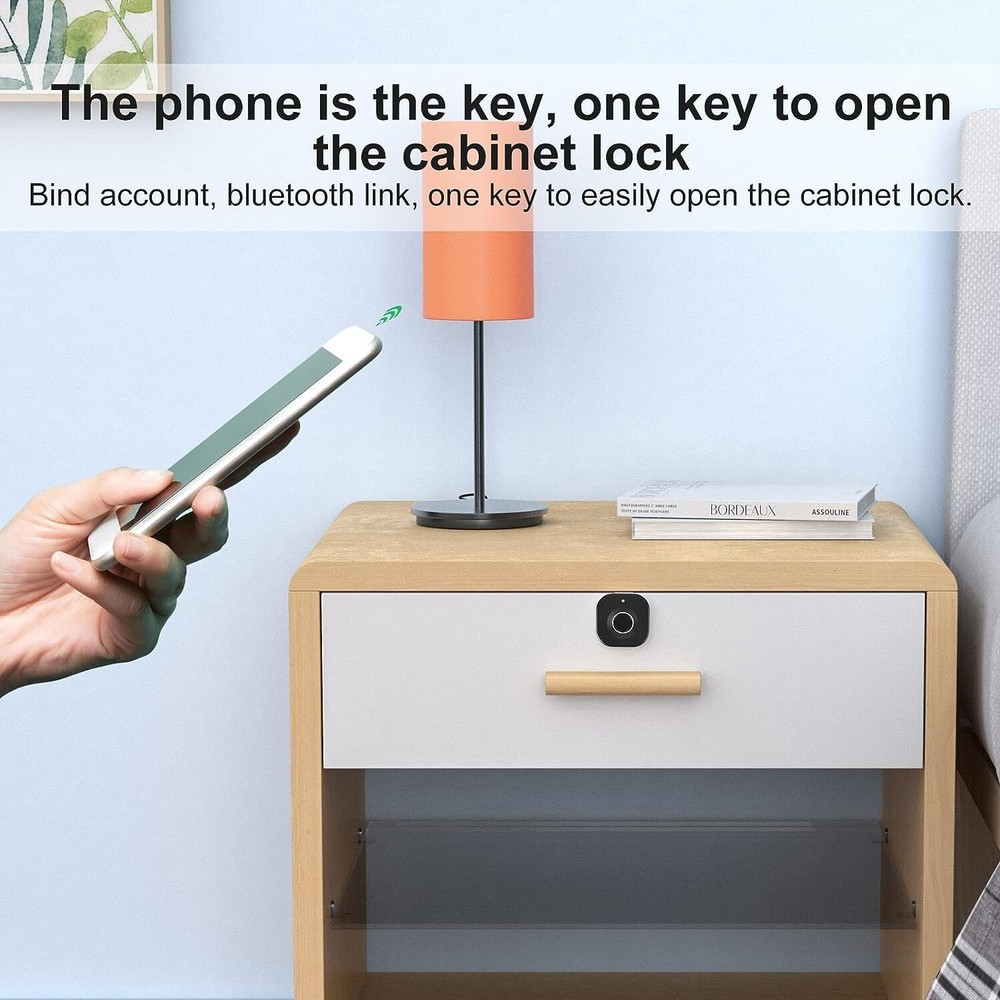Biometric Cabinet Lock - Three Way to Quick Unlock - Strong Secure Protection