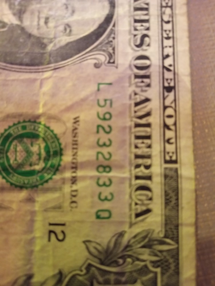1Dollar Bill ERROR!! ERROR!!! 2013SERIES ( On Sale Hurry Up!!!)