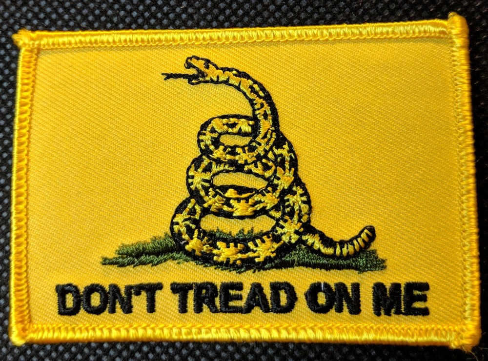 Don't Tread On Me Flag 2nd Amendment Second Amendment Embroidered Biker Patch