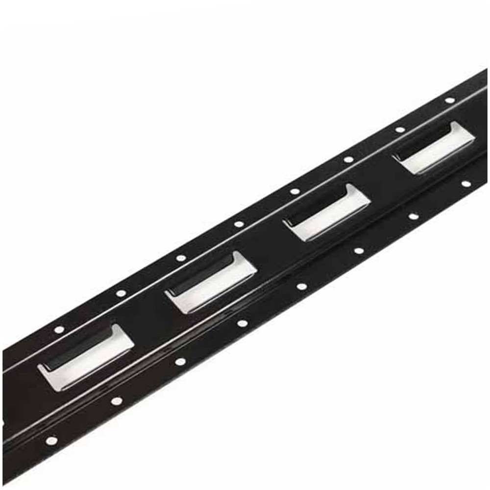 DC Cargo E-Track Rail, Vertical, Black Powder Coated, 8', 4-pack