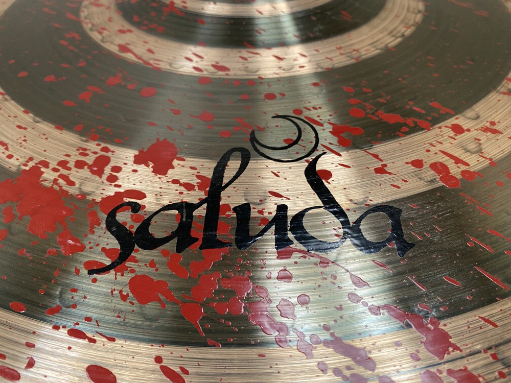 22" SALUDA BLOOD SPLATTERED PROTOTYPE RIDE CYMBAL