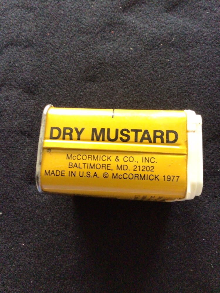Vintage McCormick Double Superfine Mustard Tin From 1977
