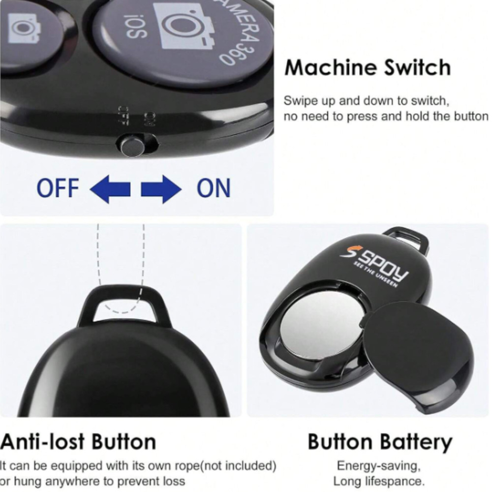 Wireless Camera Shutter Remote Control Compatible for IOS/Android Smart Phones