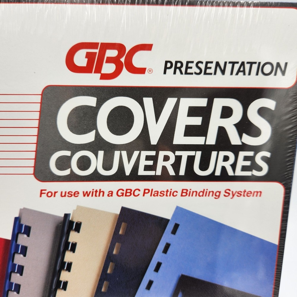GBC Presentation Covers Universal 2001765 Window Fluted 25 Sets Navy Blue