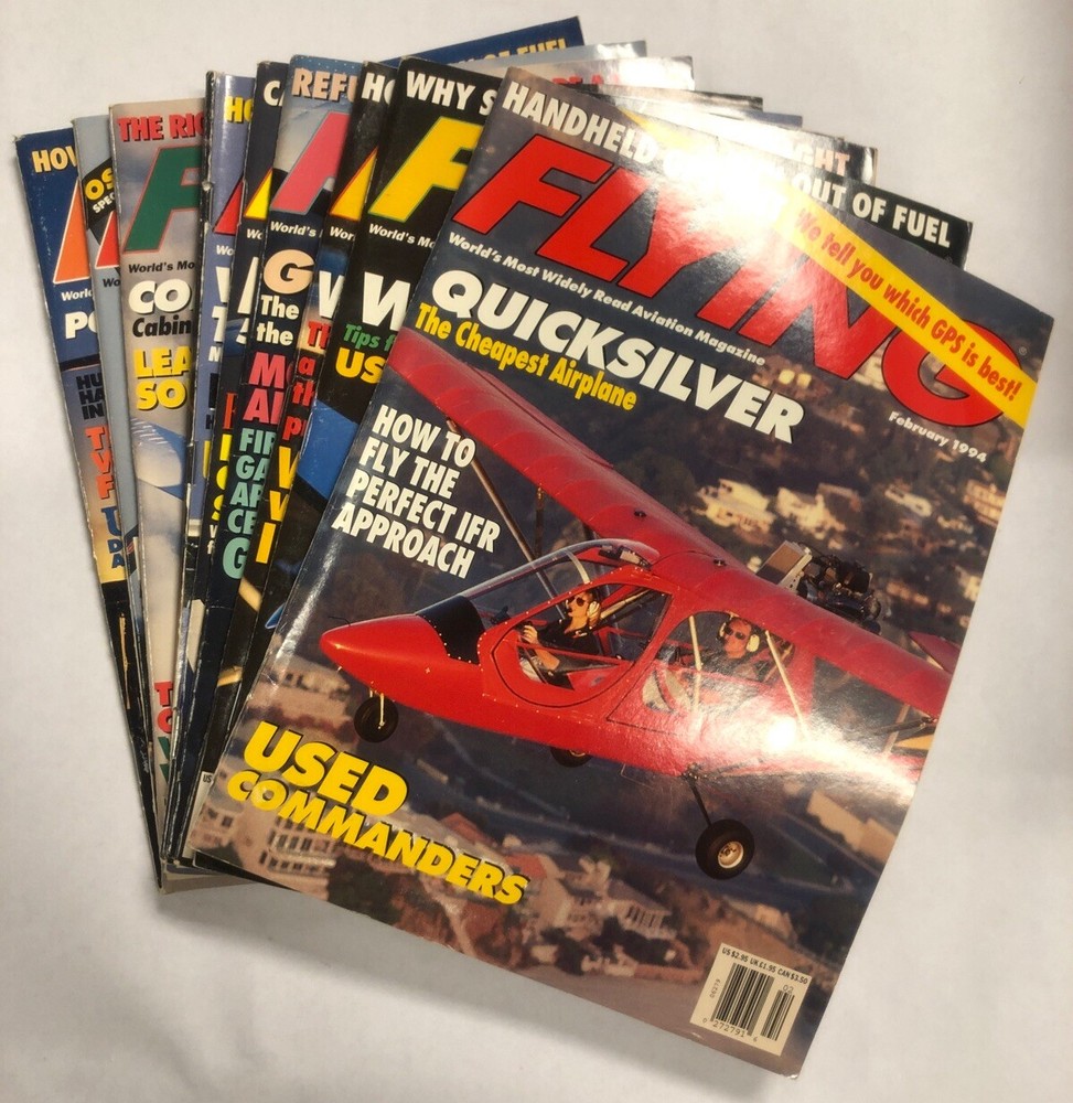 Nine 1994 Issues of Flying Magazine