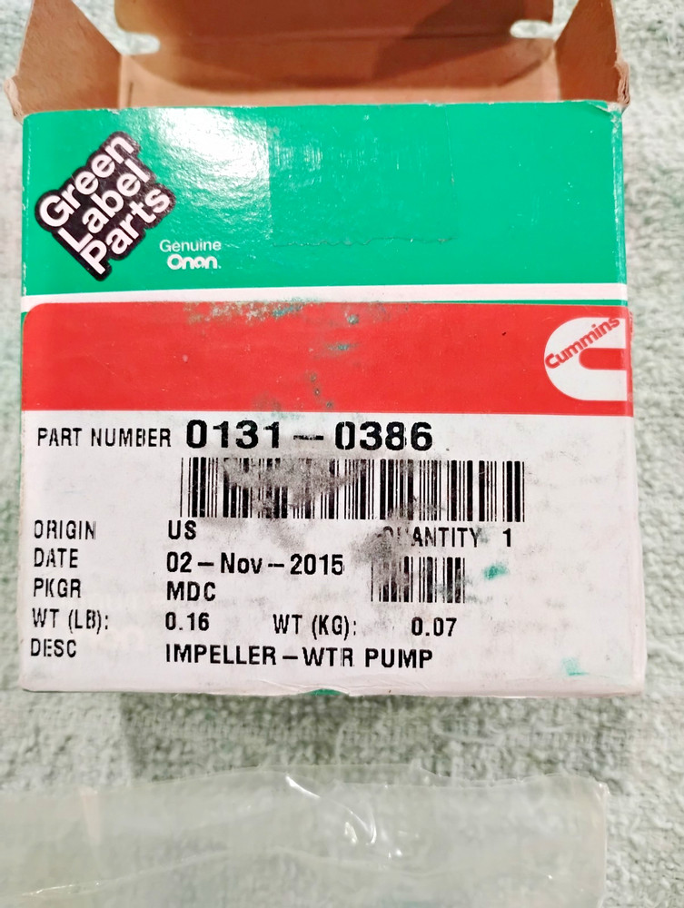 Onan Impeller Kit # 0131-0386